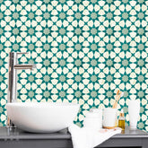 Green Peel and Stick Bathroom Tiles